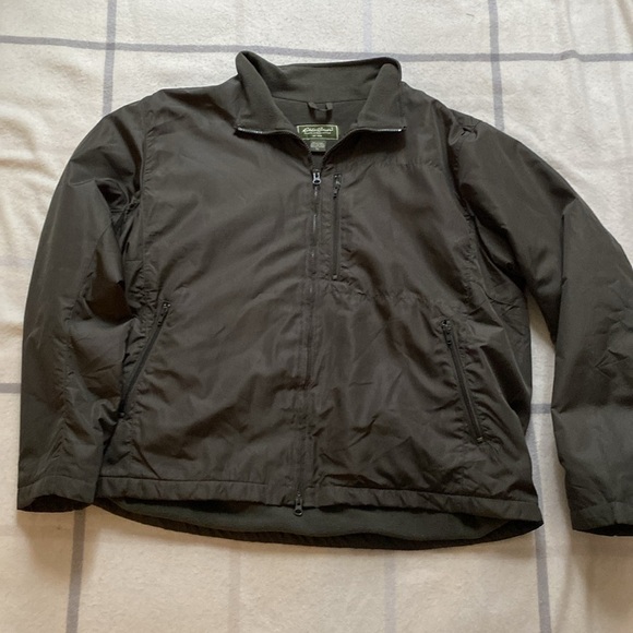 Eddie Bauer Men's Green Fleece Lined Soft Shell Jacket Size Extra Large - Picture 3 of 15